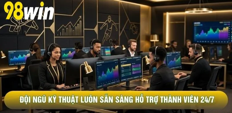 Đội ngũ kỹ thuật luôn sẵn sàng hỗ trợ thành viên 24/7